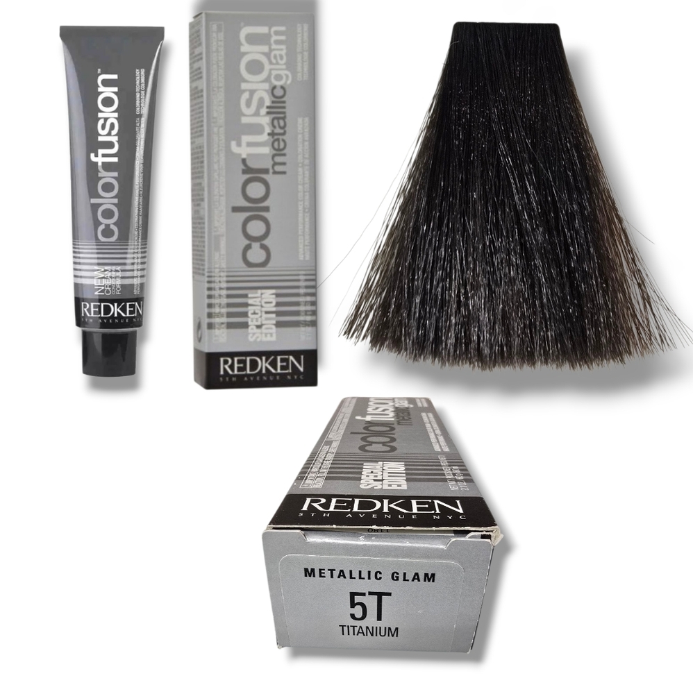 🤑 Redken Color Fusion Metallic Glam Permanent Hair Color 5T Titanium